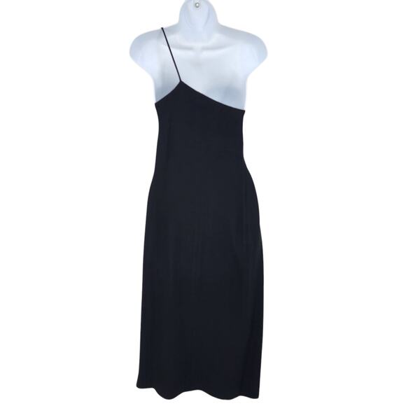 Acne Studios Black Single Sleeve Side Zip Knee Length Dress Size 40 - Picture 8 of 9